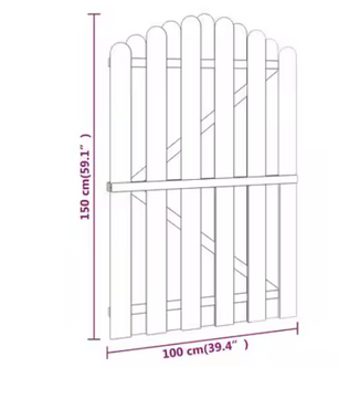 Gebogen Tuinpoort van Geïmpregneerd Grenenhout – 100 x 100 cm, Weerbestendig & Duurzaam