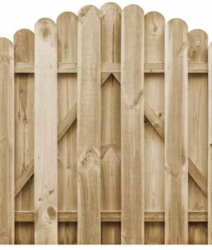 Tuinpoort van Massief Grenenhout – Gebogen Design, Groen Geïmpregneerd, 100 x 100 cm, Weerbestendig & Duurzaam