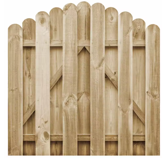 Tuinpoort van Massief Grenenhout – Gebogen Design, Groen Geïmpregneerd, 100 x 100 cm, Weerbestendig & Duurzaam