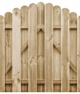 Tuinpoort van Massief Grenenhout – Gebogen Design, Groen Geïmpregneerd, 100 x 100 cm, Weerbestendig & Duurzaam