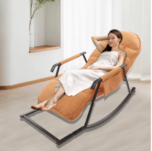 Verstelbare Schommelstoel met Kussen – Comfortabel Loungen voor Binnen & Buiten
