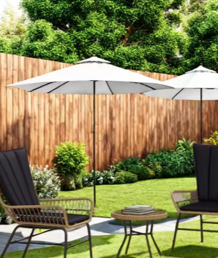 3-delige Rotan Bistroset – Tuinset met Vlinderrug & Glazen Tafel