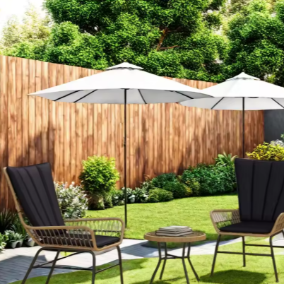 3-delige Rotan Bistroset – Tuinset met Vlinderrug & Glazen Tafel