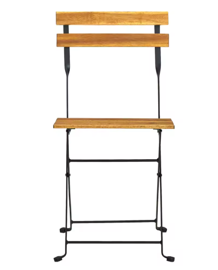 3-delige Opvouwbare Bistroset – Acaciahout & Staal voor Buiten