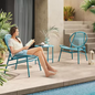 3-delige Balkonset van Polyrattan – 2 Stoelen & Tafel, Modern en Comfortabel