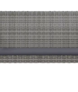 Grijze Polyrotan Loungeset – 4-Delig met Kussens & Stalen Frame