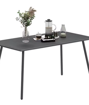 Rechthoekige Buitentafel van Staal – 150x80 cm, Weerbestendig & Modern Design