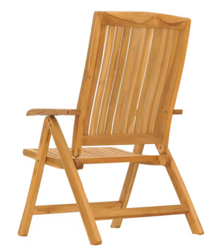 Set van 2 Opvouwbare Eucalyptus Tuinstoelen – Verstelbare Rugleuning & Massief Hout, Buitenmeubel
