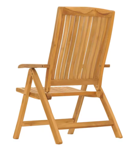 Set van 2 Opvouwbare Eucalyptus Tuinstoelen – Verstelbare Rugleuning & Massief Hout, Buitenmeubel