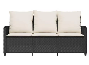 3-zits Tuinbankset met Tafel – Geweven Hars & Acaciahout, Inclusief Kussens