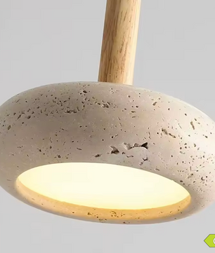 Travertijn Hanglamp – Creatieve Natuurlijke LED Binnenlamp