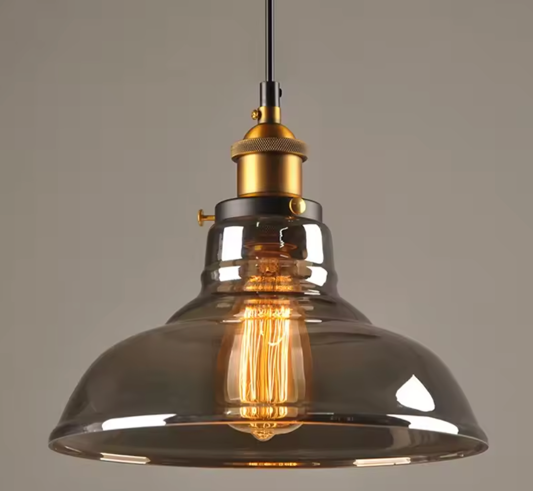 Vintage Glazen Hanglamp – Loft Design Plafondlamp