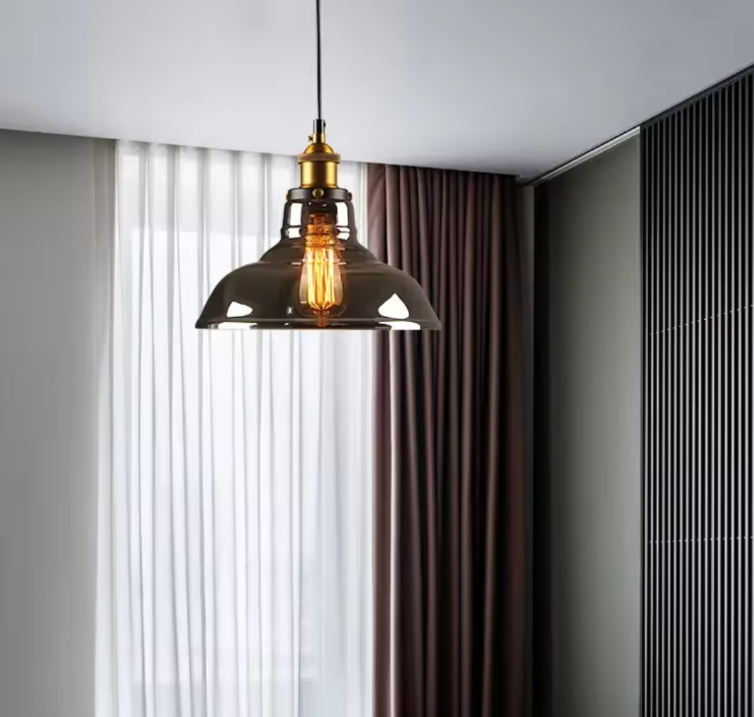 Vintage Glazen Hanglamp – Loft Design Plafondlamp