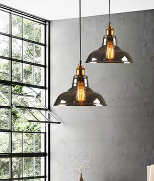 Vintage Glazen Hanglamp – Loft Design Plafondlamp