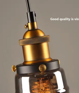 Vintage Glazen Hanglamp – Loft Design Plafondlamp