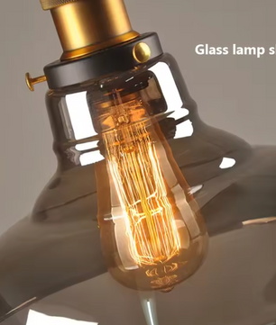 Vintage Glazen Hanglamp – Loft Design Plafondlamp