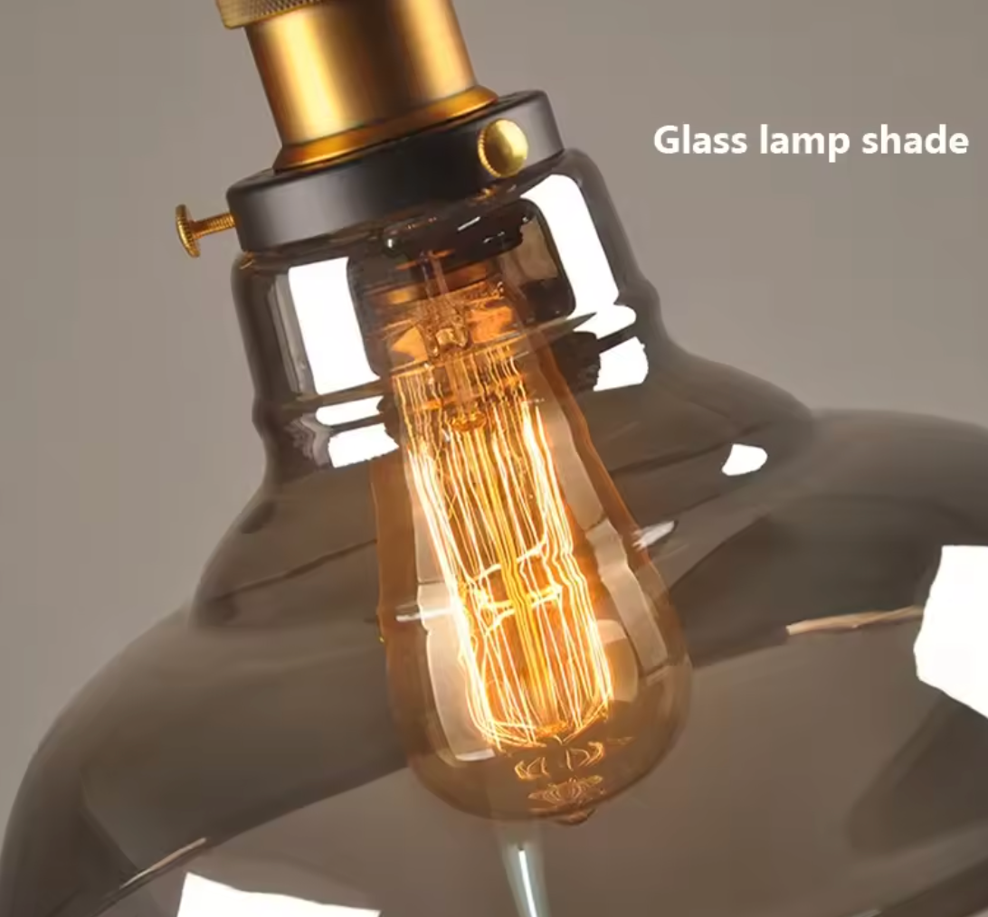 Vintage Glazen Hanglamp – Loft Design Plafondlamp