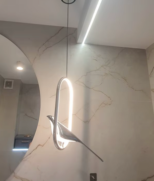 Ekster Vogel LED Hanglamp – Moderne Design Plafondlamp voor Slaapkamer & Nachtkastje