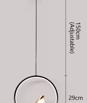 Ekster Vogel LED Hanglamp – Moderne Design Plafondlamp voor Slaapkamer & Nachtkastje