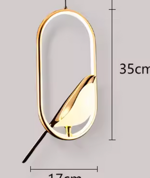 Ekster Vogel LED Hanglamp – Moderne Design Plafondlamp voor Slaapkamer & Nachtkastje