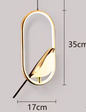 Ekster Vogel LED Hanglamp – Moderne Design Plafondlamp voor Slaapkamer & Nachtkastje