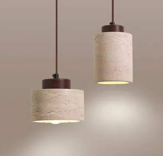 Retro LED Hanglamp – Grotsteen Design Kroonluchter voor Slaapkamer, Nachtkastje & Restaurant