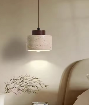 Retro LED Hanglamp – Grotsteen Design Kroonluchter voor Slaapkamer, Nachtkastje & Restaurant