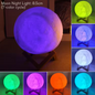 Maanlamp 8 cm – LED Nachtlamp met Standaard voor Slaapkamer & Decoratie