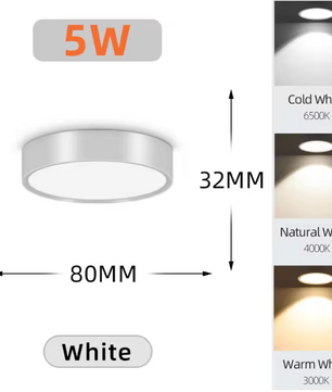 LED Opbouw Downlight – Ronde Plafondspot, 5W/10W/15W/25W, 220V