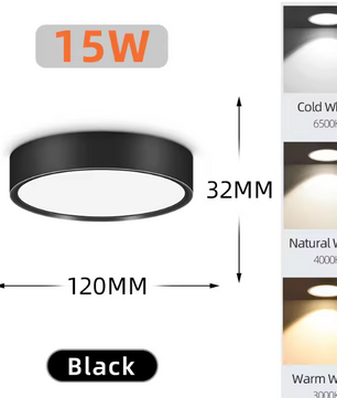 LED Opbouw Downlight – Ronde Plafondspot, 5W/10W/15W/25W, 220V