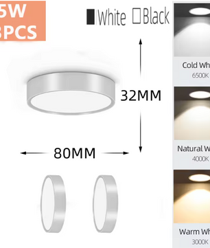 LED Opbouw Downlight – Ronde Plafondspot, 5W/10W/15W/25W, 220V