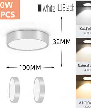 LED Opbouw Downlight – Ronde Plafondspot, 5W/10W/15W/25W, 220V
