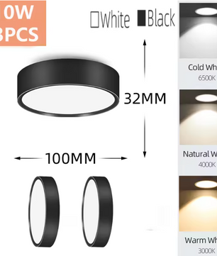 LED Opbouw Downlight – Ronde Plafondspot, 5W/10W/15W/25W, 220V