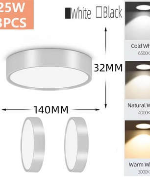 LED Opbouw Downlight – Ronde Plafondspot, 5W/10W/15W/25W, 220V