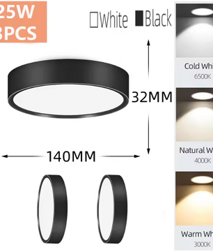 LED Opbouw Downlight – Ronde Plafondspot, 5W/10W/15W/25W, 220V