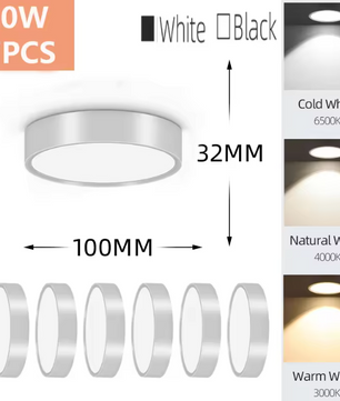 LED Opbouw Downlight – Ronde Plafondspot, 5W/10W/15W/25W, 220V