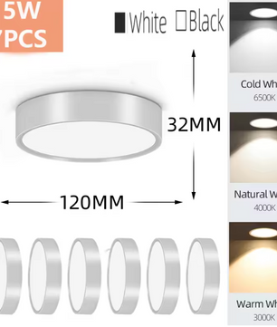 LED Opbouw Downlight – Ronde Plafondspot, 5W/10W/15W/25W, 220V