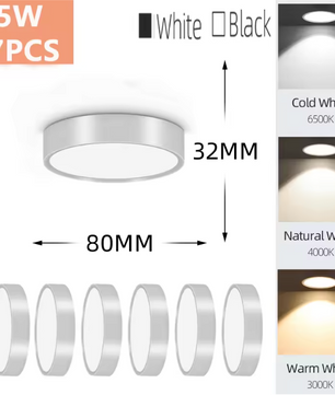LED Opbouw Downlight – Ronde Plafondspot, 5W/10W/15W/25W, 220V