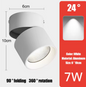 LED Downlight Plafondspot – Aluminium, Opbouw, 7W/10W/15W