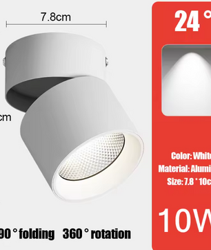 LED Downlight Plafondspot – Aluminium, Opbouw, 7W/10W/15W