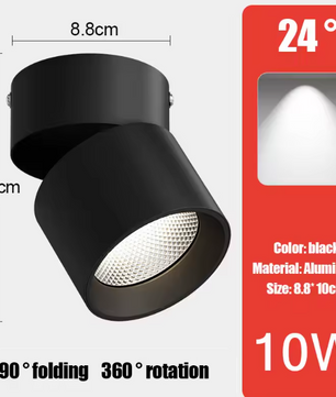 LED Downlight Plafondspot – Aluminium, Opbouw, 7W/10W/15W