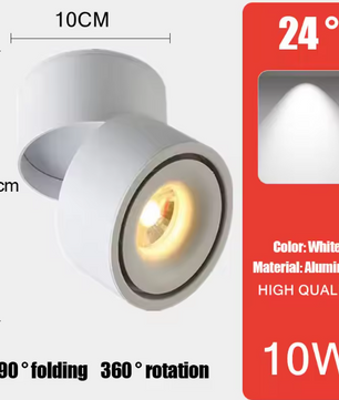 LED Downlight Plafondspot – Aluminium, Opbouw, 7W/10W/15W