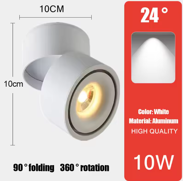 LED Downlight Plafondspot – Aluminium, Opbouw, 7W/10W/15W