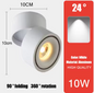LED Downlight Plafondspot – Aluminium, Opbouw, 7W/10W/15W