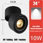 LED Downlight Plafondspot – Aluminium, Opbouw, 7W/10W/15W
