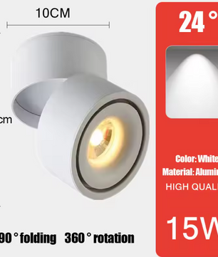 LED Downlight Plafondspot – Aluminium, Opbouw, 7W/10W/15W