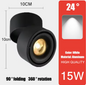 LED Downlight Plafondspot – Aluminium, Opbouw, 7W/10W/15W