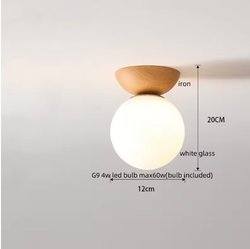 Moderne LED Plafondlamp – Glas & IJzer, Nordic/Japans Stijl voor Woonkamer, Slaapkamer & Gang