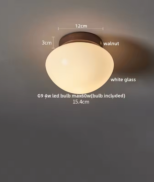 Moderne LED Plafondlamp – Glas & IJzer, Nordic/Japans Stijl voor Woonkamer, Slaapkamer & Gang