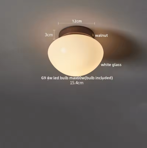 Moderne LED Plafondlamp – Glas & IJzer, Nordic/Japans Stijl voor Woonkamer, Slaapkamer & Gang